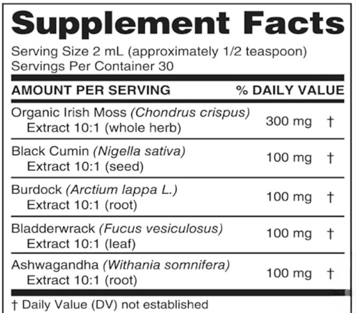 Irish Seamoss Thyroid Syndrome Regulator